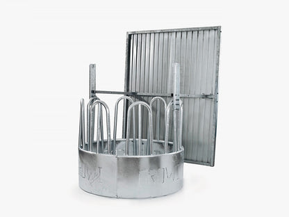 RUNDFODERBEHOLDER MAXI  MED TAG (med 12 ædepladser)