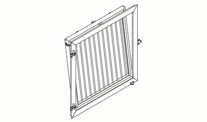 STALDVINDUE (sidehængslet med vip og gitter)
