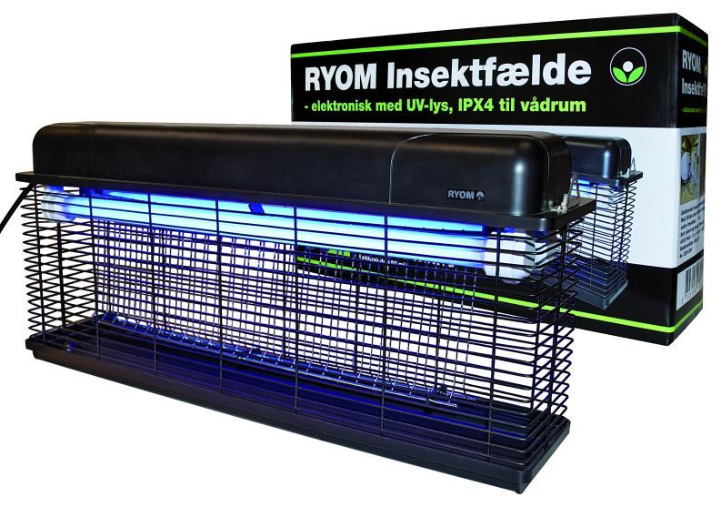 INSEKTDRÆBER IPX4 TIL FUGTRUM 2 x 15W UV-RØR