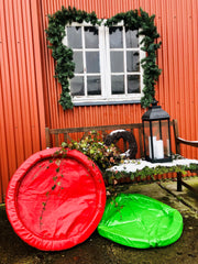 VANDGRAV RØD OG GRØN (Rund 80 cm.)