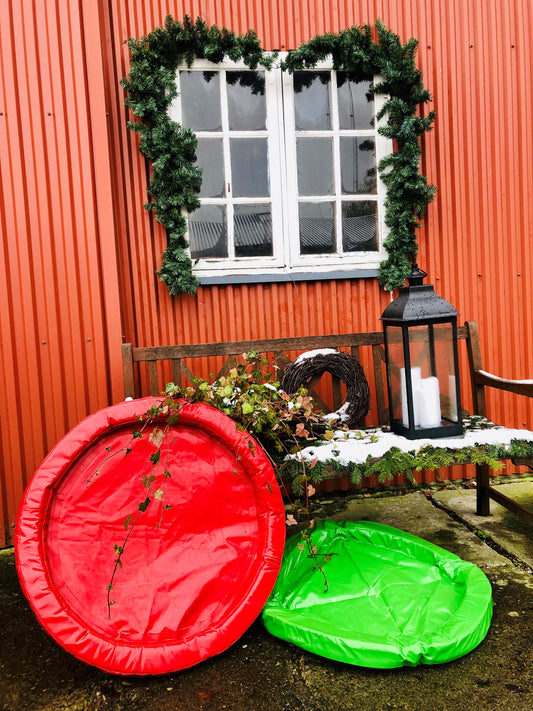 VANDGRAV RØD OG GRØN (Rund 80 cm.)