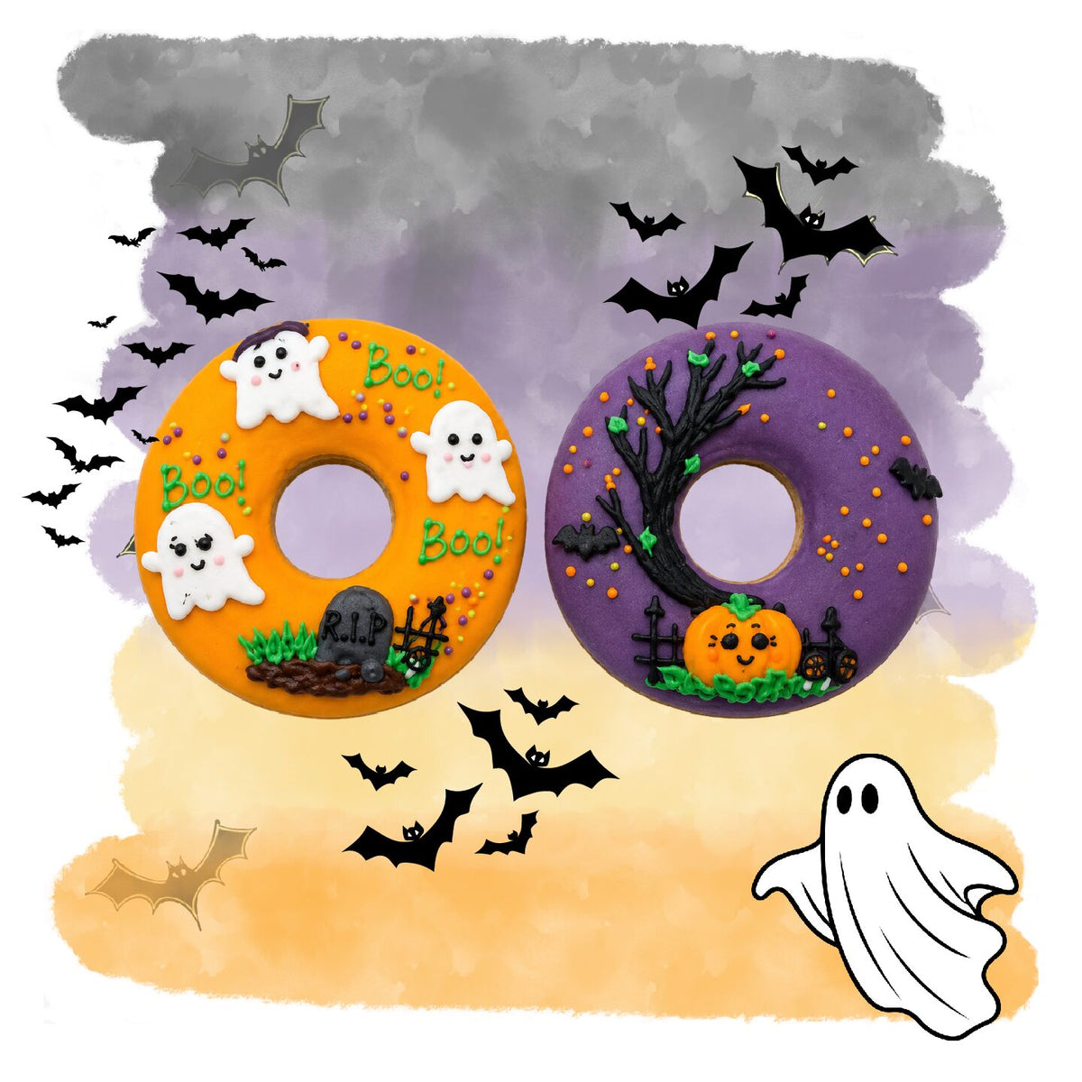 Candy Horse Halloween Iced Donuts – 2-pak