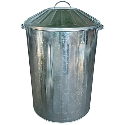 Fodertønde M/Låg Galv. 84L
