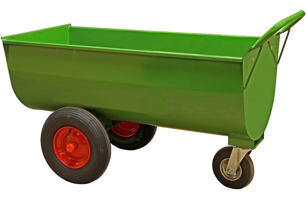 FODERVOGN MED LÅG OG 1 SKILLERUM (250 l.) GRØN