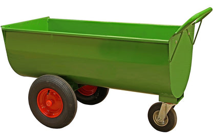 FODERVOGN MED LÅG OG 1 SKILLERUM (250 l.) GRØN