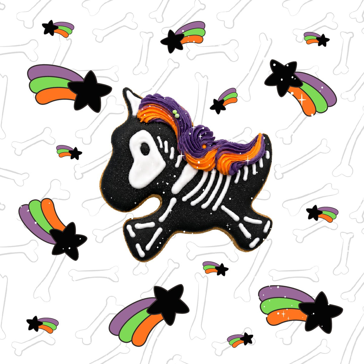 Candy Horse Halloween Horse Iced Cookie Skelecorn – Limited Edition
