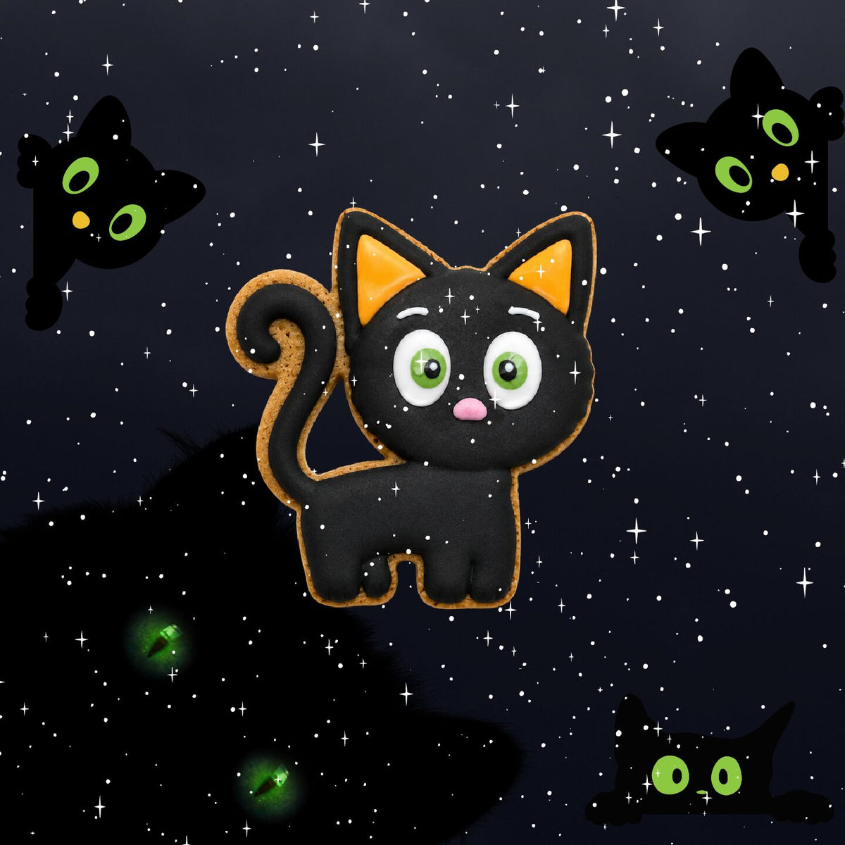 Candy Horse Halloween Iced Cookie Black Kitty – Limited Edition