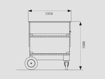 MØGVOGN LILLE SMAL TIL MINILÆSSER (1,25m2)