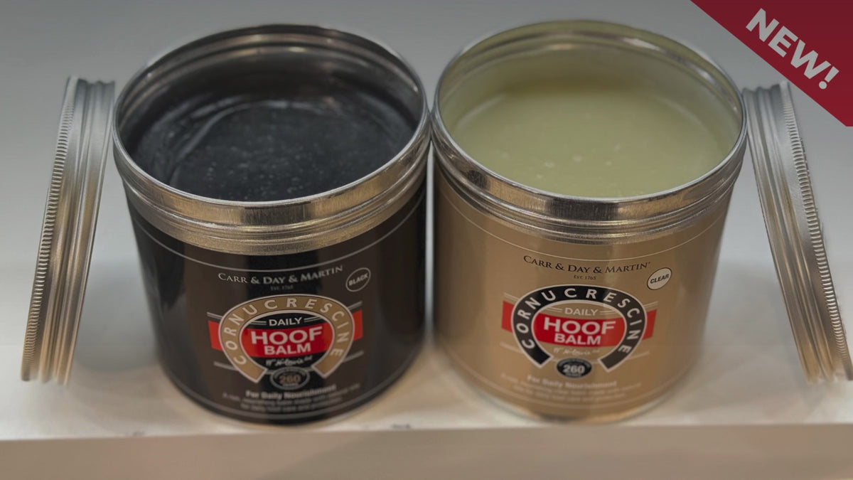 Indlæs video: Carr &amp; Day &amp; Martin Cornucrescine Hoof Balm (Sort)